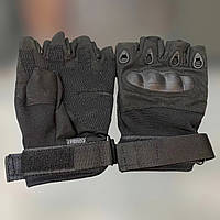 Перчатки тактические Беспальцевые, цвет Черный, размер M, перчатки для военных, армейские перчатки