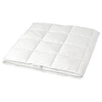 Одеяло односпальное пуховое тёплое IKEA FJÄLLHAVRE 150x200 см мягкое лёгкое белое ИКЕА ФЙЕЛЛЬХАВРЕ