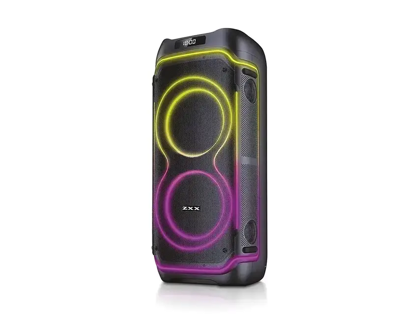 Портативна акустична система з пультом та 2 мікрофонами ZXX-5515 8