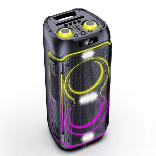 Портативная акустическая система с пультом и 2 микрофонами