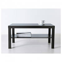 Журнальный стол с полкой IKEA LACK 90x55 см венге чёрно-коричневый прямоугольный кофейный стол в гостиную ИКЕА