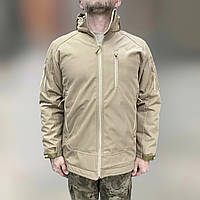 Куртка тактическая WOLFTRAP Softshell, цвет Койот, размер L, зимняя мужская куртка софтшелл для военных