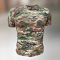 Футболка тактическая, Мультикам, размер S, хлопок (коттон), футболка армейская с коротким рукавом