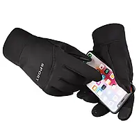 Водонепроницаемые мужские сенсорные перчатки Sport Gloves тёплые чёрные рукавички