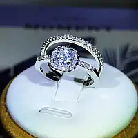 Серебряные помолвочные кольца в стиле Tiffany 925 проба кольца для предложения 6 размер