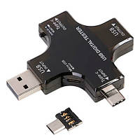 USB тестер струму напруги ємності, Type-C MicroUSB, Atorch J-7C pl