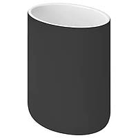 Керамическая подставка для зубных щёток IKEA EKOLN чёрный стакан в ванную ИКЕА ЕКОЛЬН
