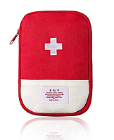 Портативная красная аптечка для лекарств медицинская сумка-органайзер, кейс для хранения медикаментов