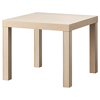 Журнальний столик IKEA LACK 55x55 см бежевий (під дуб) квадратний кавовий приліжковий стіл ІКЕА ЛАКК