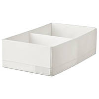 Коробка-органайзер біла IKEA STUK 20x34x10 см ящик для спідньої білизни для речей ІКЕА СТУК