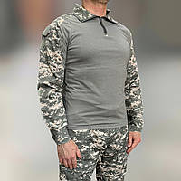 Армейская Кофта Убакс, пиксель НАТО, коттон (хлопок), размер XXL, Combat, тактическая рубашка Убакс