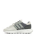 Кросівки Adidas Retropy E5 Grey Beige Green / Адідас Ретропі Е5 Сірі з Бежевим та Зеленим, фото 3