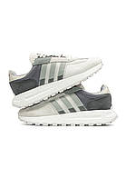Кросівки Adidas Retropy E5 Grey Beige Green / Адідас Ретропі Е5 Сірі з Бежевим та Зеленим, фото 4