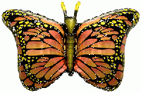 Бабочка-Махаон 901778NA Фольга оранжевый