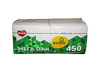 Серветки косметичні 450шт Ecolo 450шт 1шар (пенал) ТМ ECOLO