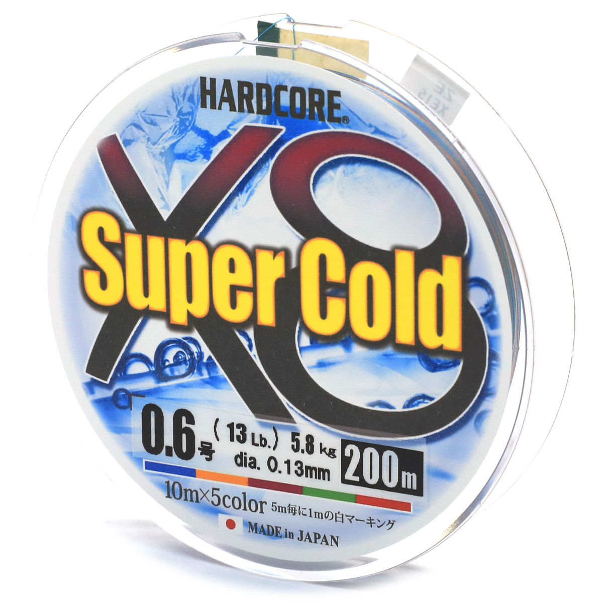 Шнур Duel Super Cold x8 200m #0.6 5Color 5.8kg 0.13mm