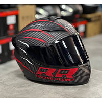Шлем интеграл с тонированным визором, матовый QKE 111 Carbon matt DOT (размер S, обхват головы 55-56 см)