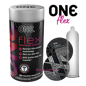 Презервативи One FLEX 10 штук ультратонкі з графену американські оригінал