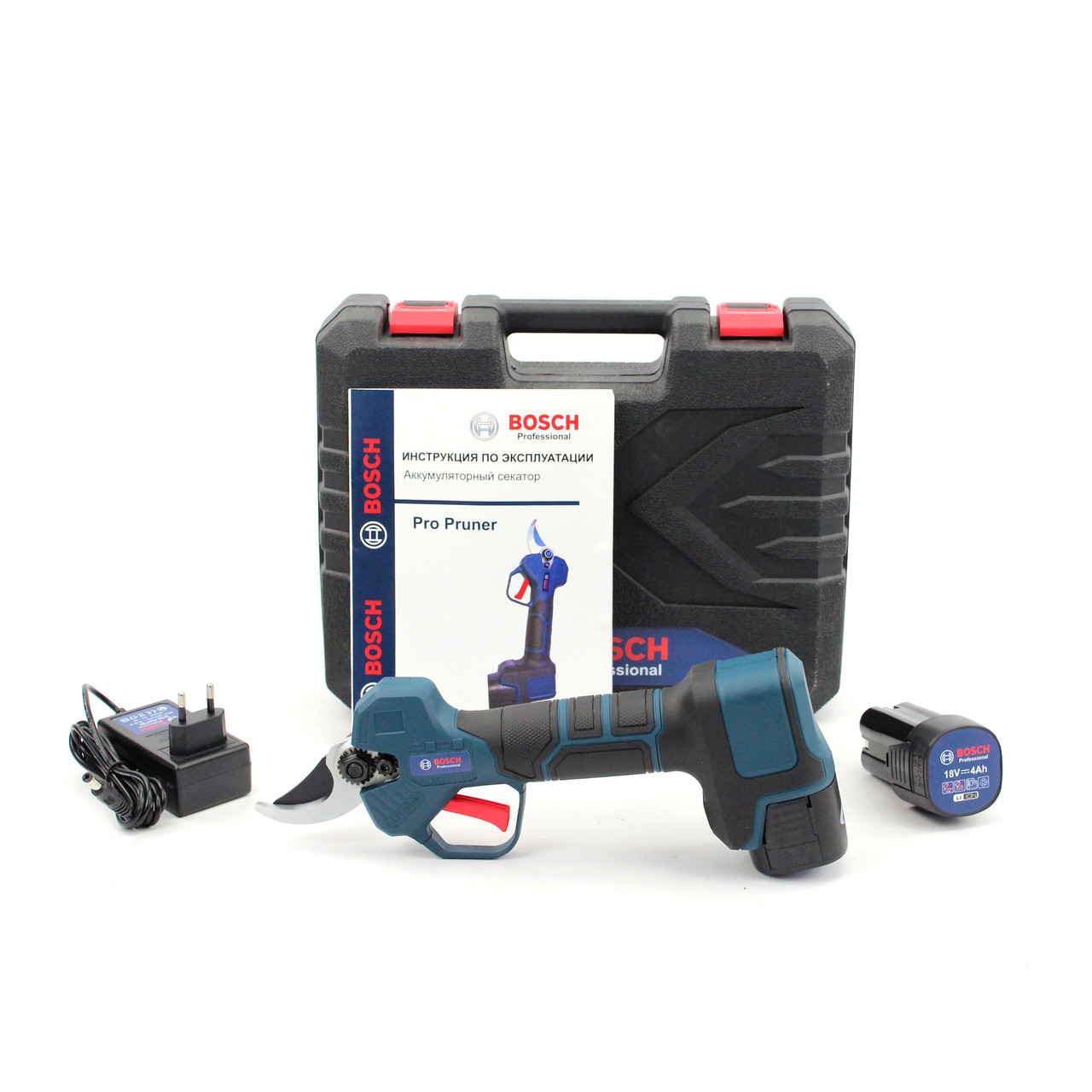 Акумуляторний секатор Bosch ProPruner (18V, 4AH), АКБ секатор Бош