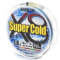 Шнур Duel Super Cold x8 200m #1.0 5Color 9kg 0.17mm