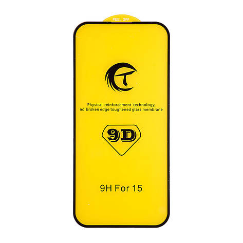 Захисне скло Tempered 5D iPhone 15/16 Black, фото 1