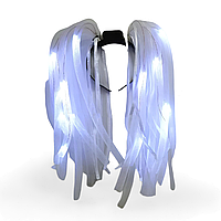 Светодиодный обруч RESTEQ, светящиеся дреды, волосы 50см для ночных мероприятий Белый SM_RES