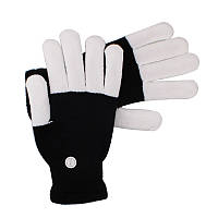 Led перчатки детские RESTEQ 17*11см. Светящиеся в темноте светодиодные перчатки разноцветные мигают 6 режимов