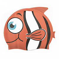 Дитяча шапочка для плавання 26025 у формі рибки (Жовтогарячий)