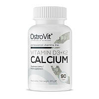 Витамины D3+K2 и Кальций Ostrovit Vitamin D3+K2 Calcium 90 tabl IN, код: 8065762