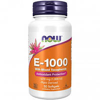 Витамин Е NOW Vitamin E-1000 50 softgels UL, код: 8382390