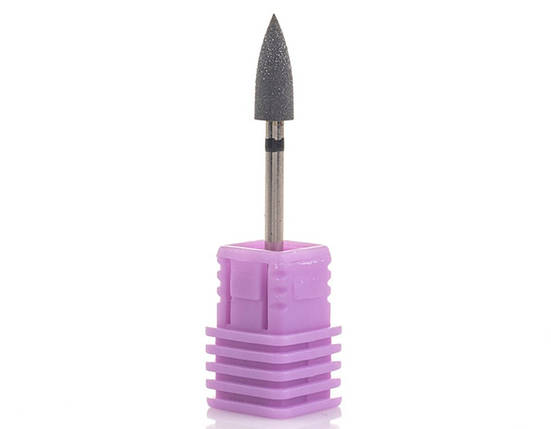 Фреза силіконова Nail Drill "Гострий конус" 404B чорна, фото 1