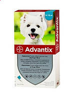 Капли Bayer Адвантикс Advantix от блох и клещей для собак весом 4-10 кг 4 пипетки х 1 мл 8591 PI, код: 7846191