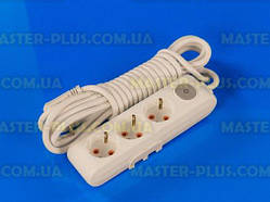 Мережевий фільтр-удлинювач Viko Multi-Let на 3 розетки 5м з заземленням і вимикачем