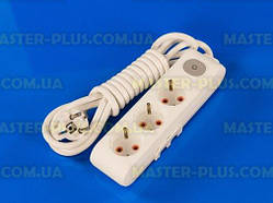 Сетевий фільтр-удлинитель Viko Multi-Let на 3 розетки 3м з заземленням і вимикачем