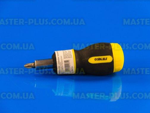 Викрутка реверсивна Sigma 4002061 з 6 насадками, пластиковою рукояткою, CrV сталь, фото 1