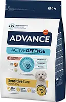 Сухой корм для взрослых собак маленьких пород Advance Mini Sensitive с чувствительным пищеварением 3 кг