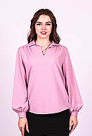 Блузка женская розовая однотонный софт Актуаль 052, 52