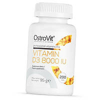 Витамин D3 Ostrovit Vitamin D3 8000 200 tabl DH, код: 8065697