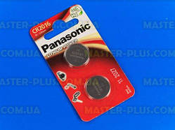 Батарейка Panasonic CR 2016 BLI 2 шт. Lithium (CR-2016EL/2B), 16.322.0033