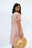 Літня сукня з вишитого батисту прямого кріою із завищеною талією 42-52 розміри різні кольори, фото 4