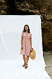 Літня сукня з вишитого батисту прямого кріою із завищеною талією 42-52 розміри різні кольори, фото 5