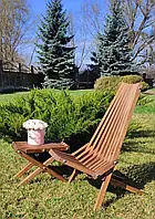 Міцне шезлонг - крісло дерев'яне Кентуккі (лежак садовий Колір: Палісандр)