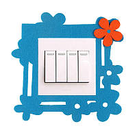 Декоративная накладка на выключатель Chilian RD900BR фигурная рамка Голубой TP, код: 7920733