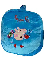 Детский плюшевый рюкзак малиновый Свинка Пеппа Peppa Pig (116136)