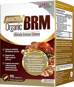 Покращена підтримка імунітету та активності преміумкласу LABO Nutrition Bioactive Organic BRM 90 капсул