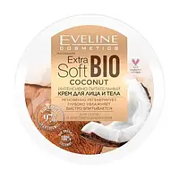 Питательный крем для лица и тела Eveline Extra Soft Bio Coconut, 200 мл