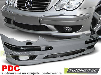 Передній бампер тюнінг обвіс Mercedes W203 стиль AMG C32 з PDC