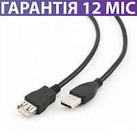 Удлинитель юсб (USB 2.0) 1.8 м Cablexpert, черный, кабель AM (папа) / AF (мама)