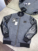 Демисезонная куртка серая Dolce Gabbana Grey v064 S