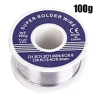 Припой оловянно-свинцовый с флюсом 100 г SUPER SOLDER